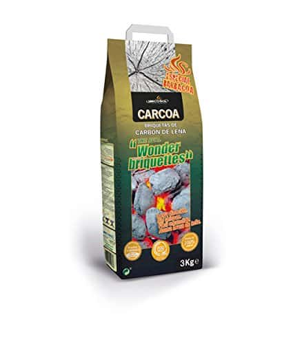 Carcoa Wonder - Briquetas de carbón vegetal, 3 kg, color negro