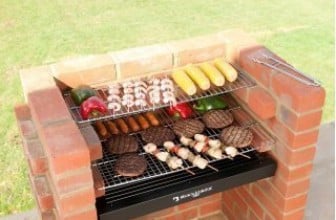 Barbacoa de obra kit con rejilla de acero inoxidable